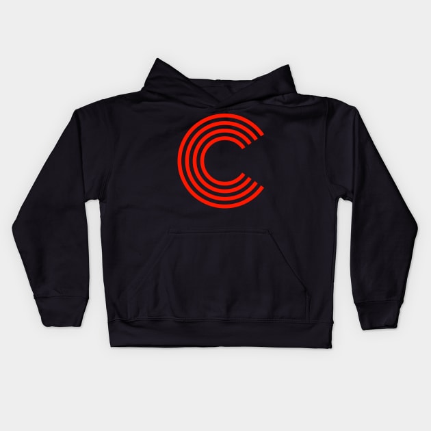 Letter C beautiful letters Kids Hoodie by EKSU17